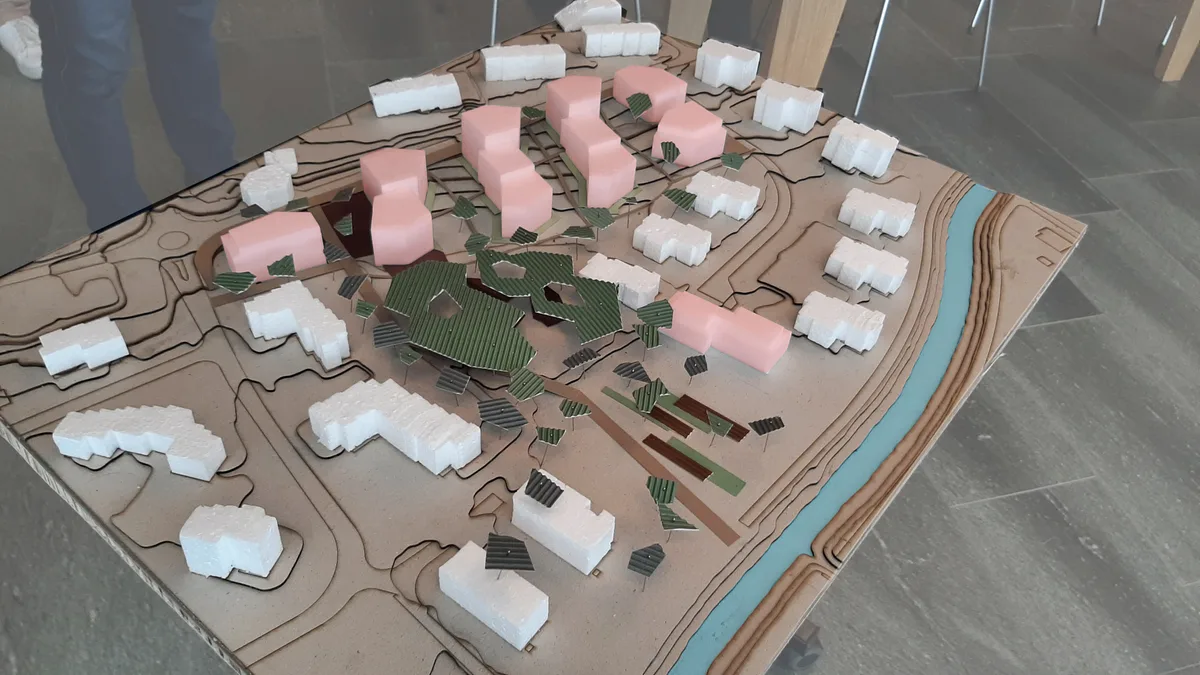 3D-Modell der geplanten Überbauung.